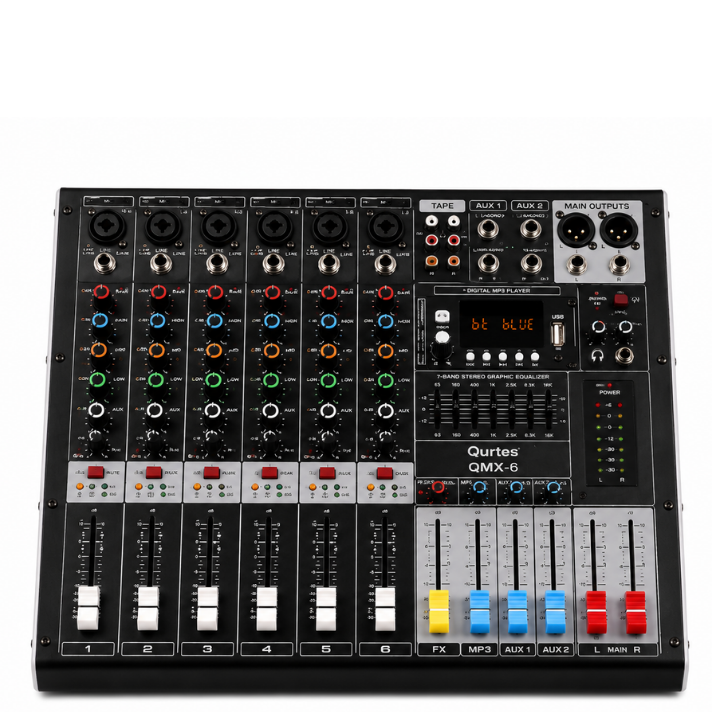 QURTES QMX-6 6KANAL DECK MİKSER
