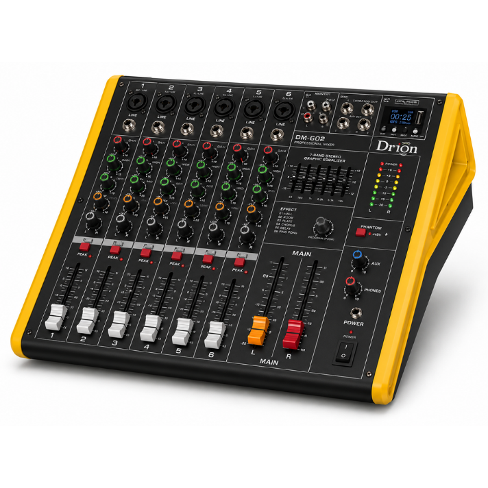 DRİTON DM-602 6KANAL POWER MİKSER 2*450 WATT