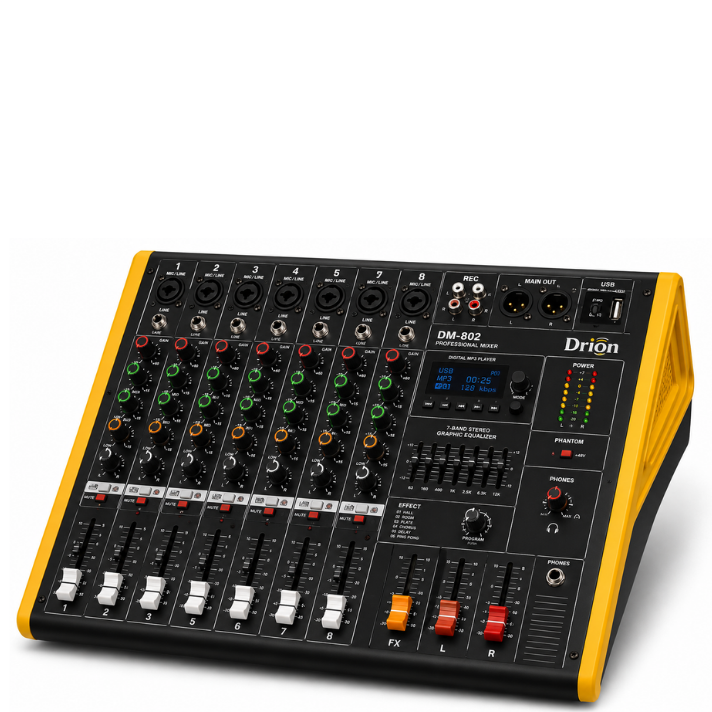 DRİTON DM-802 8KANAL POWER MİKSER 2*500 WATT
