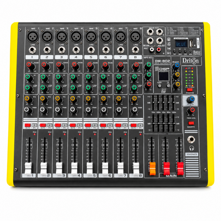 DRİTON DM-802 8KANAL POWER MİKSER 2*500 WATT